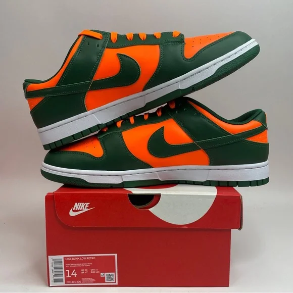 Nike Dunk Low Retro “Miami Hurricanes” 2023 - Picture 3 of 4
